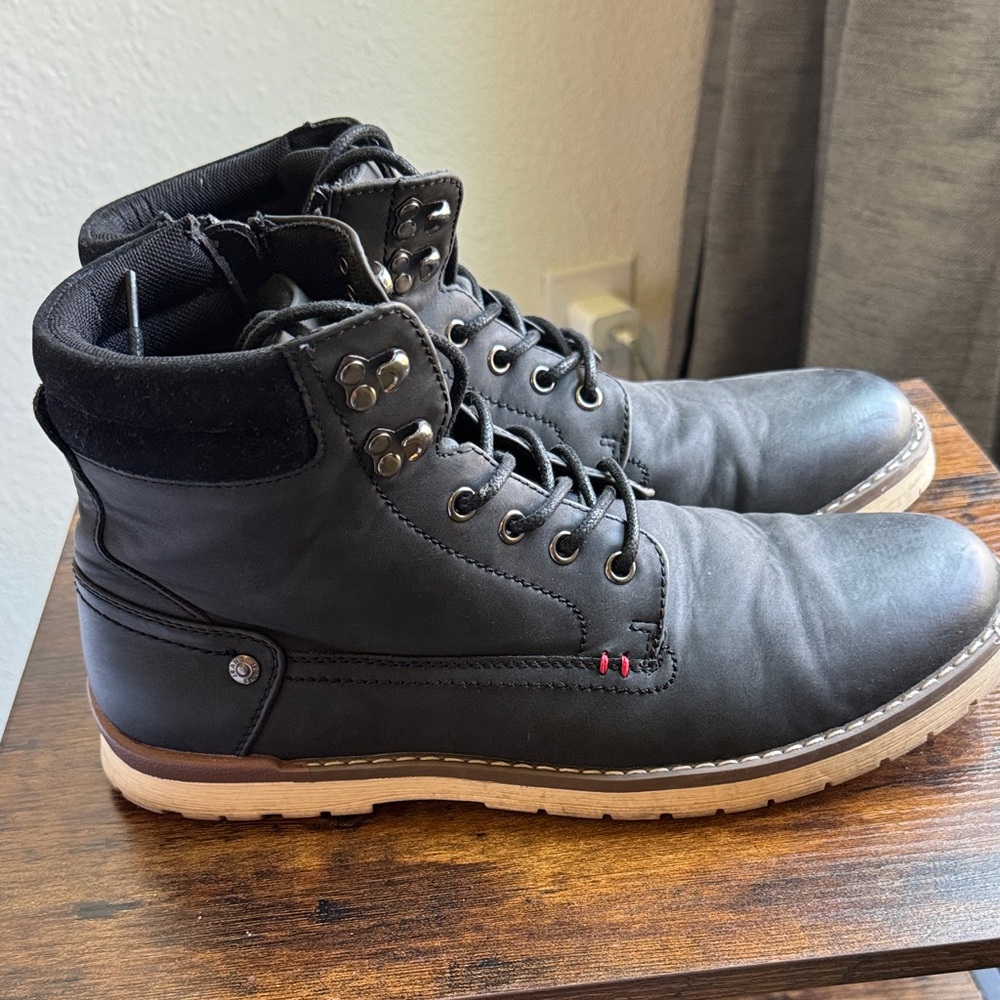 Men's Black Leather Boots